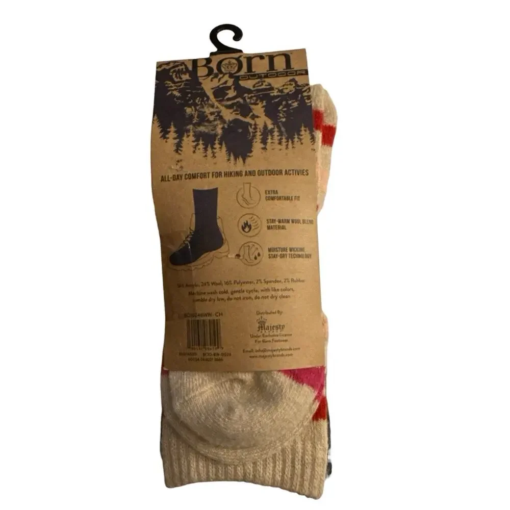 NWT Born Outdoor Wool Blend Socks Animal Themed & Striped Women  4-10